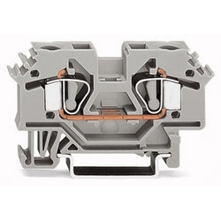 Wago Corporation 282-604 | 2-Conductor Through Terminal Block, 10–24 AWG, Side Entry, Blue