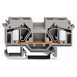 Wago Corporation 283-601 | Rail-Mounted Terminal Block, 2-Conductor, Front Entry