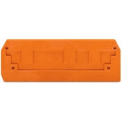 Wago Corporation 284-339 | Terminal Block End Plate, 3-Conductor, 284 Series, Orange