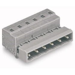 Wago Corporation 731-606 | 6-Pole Male Connector, Pin Spacing 7.5 mm / 0.295 in