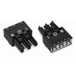 Wago Corporation 770-203 | 3-Pole Socket With Strain Relief Housing, Pin Spacing 10 mm / 0.394 in