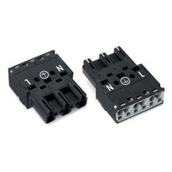 Wago Corporation 770-213 | 3-Pole Socket With Strain Relief Housing, Pin Spacing 10 mm / 0.394 in