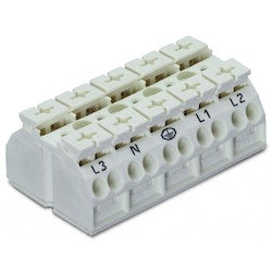 Wago Corporation 862-605 | 5-Pole Terminal Block, White, No Top Marking