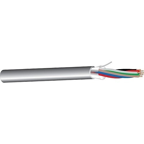 West Penn Wire 253186BGY1000 | Audio/Control Cable, 6 Conductor, 0.008 inch, Gray, Flexible Plenum, Shielded, 300V, 18 AWG