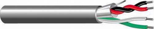 West Penn Wire 25440BGY1000 | Audio/Control Cable, 4 Conductor, 0.008 inch, Gray, Flexible Plenum, Shielded, 300V, 18 AWG