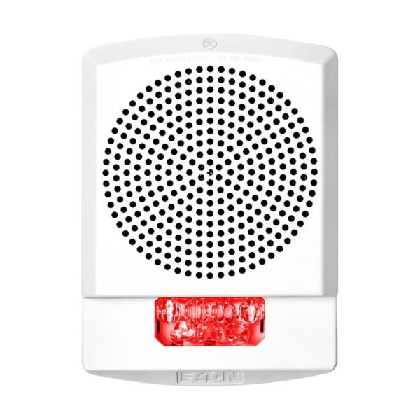 Wheelock ELMTSW-NR | Multitone Fire Horn Strobe 24V (White, Red Lens, No Lettering)