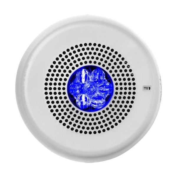 Wheelock ELMTSWC-NB | Multitone Fire Horn Strobe 24V (White, Ceiling mounting, Blue Lens, No Lettering)