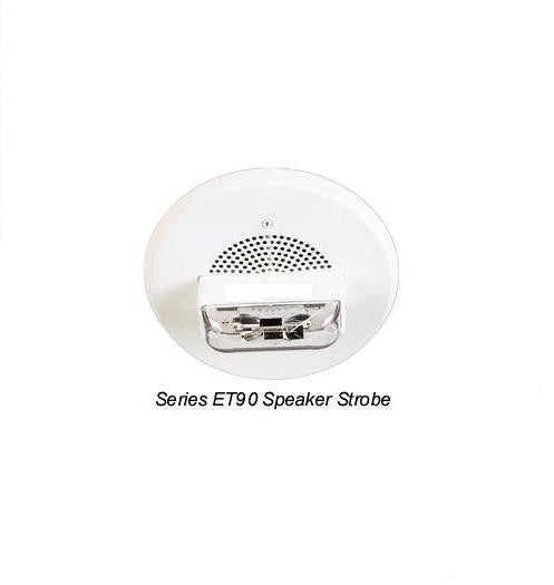 Wheelock ET90-24MCC-ALW | White Ceiling Mount Series ET90 Strobe Candela 15/30/75/95 Alert Lettering