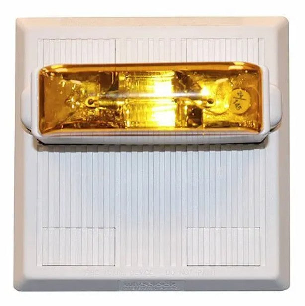 Wheelock MTWPA-24MCCH-NW | Mt, Amber, Ceil, H Int, Wthprf, 24v, 115/177cd, No Ltr, Wh