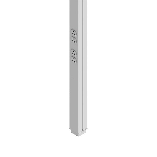 Wiremold 25DTP-412WH | 25DTP Series Tele-Power Pole, 12 ft, White