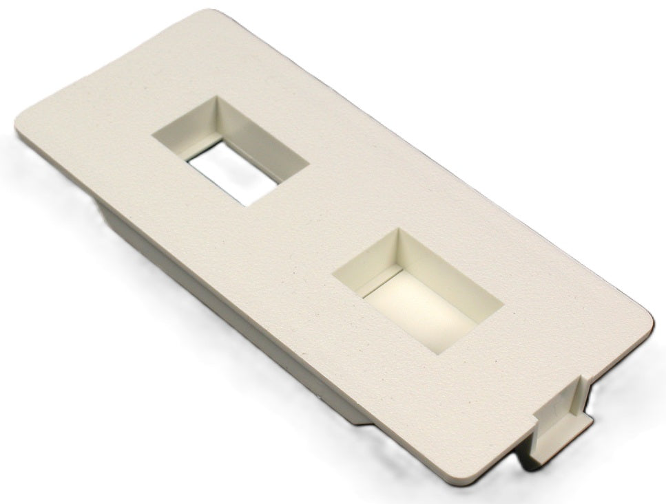 Wiremold 5507FRJ-G | 5500 Flush Dual RJ Connector Faceplate Fitting