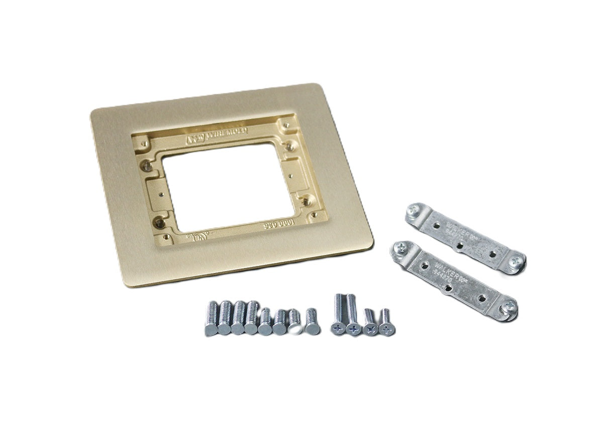 Wiremold 817B | Omnibox Single Gang Rectangular Brass Carpet/Tile Flange
