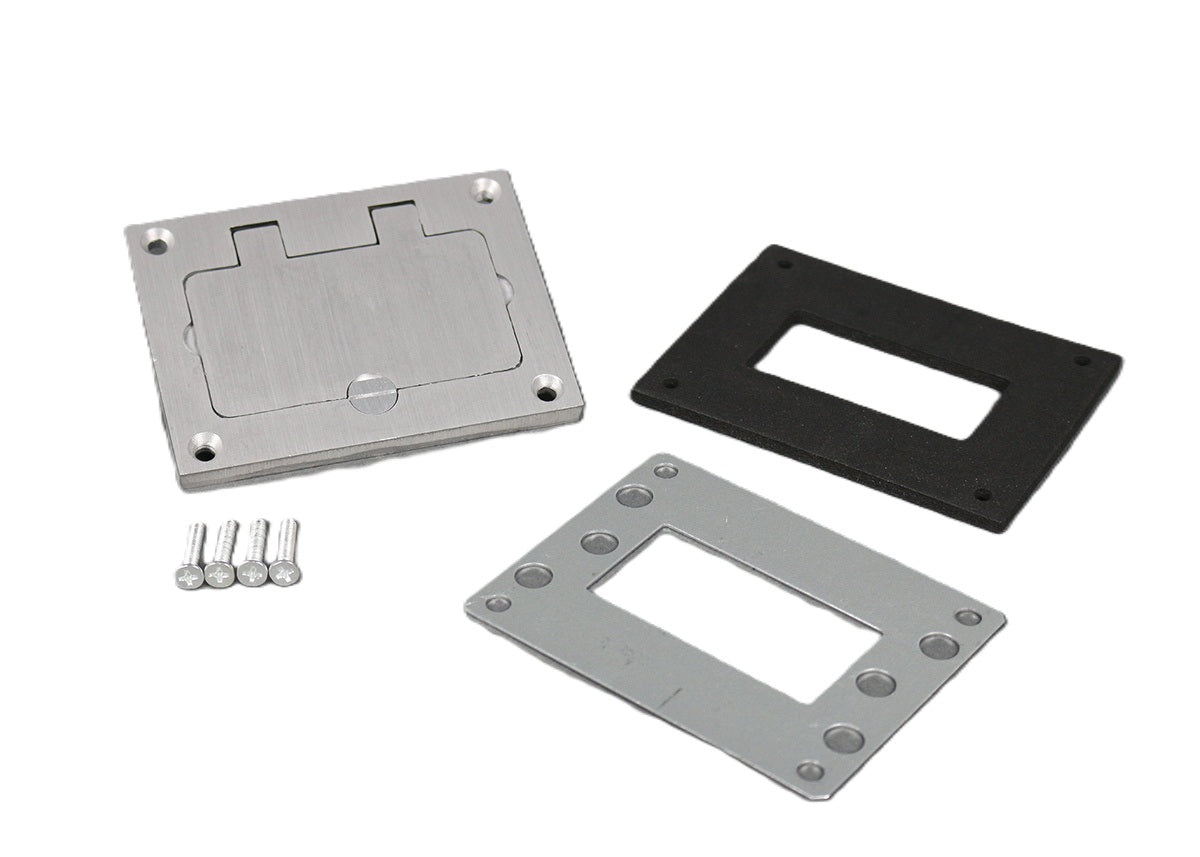 Wiremold 828GFITCAL | Omnibox Rectangular Aluminum GFI Cover Plate