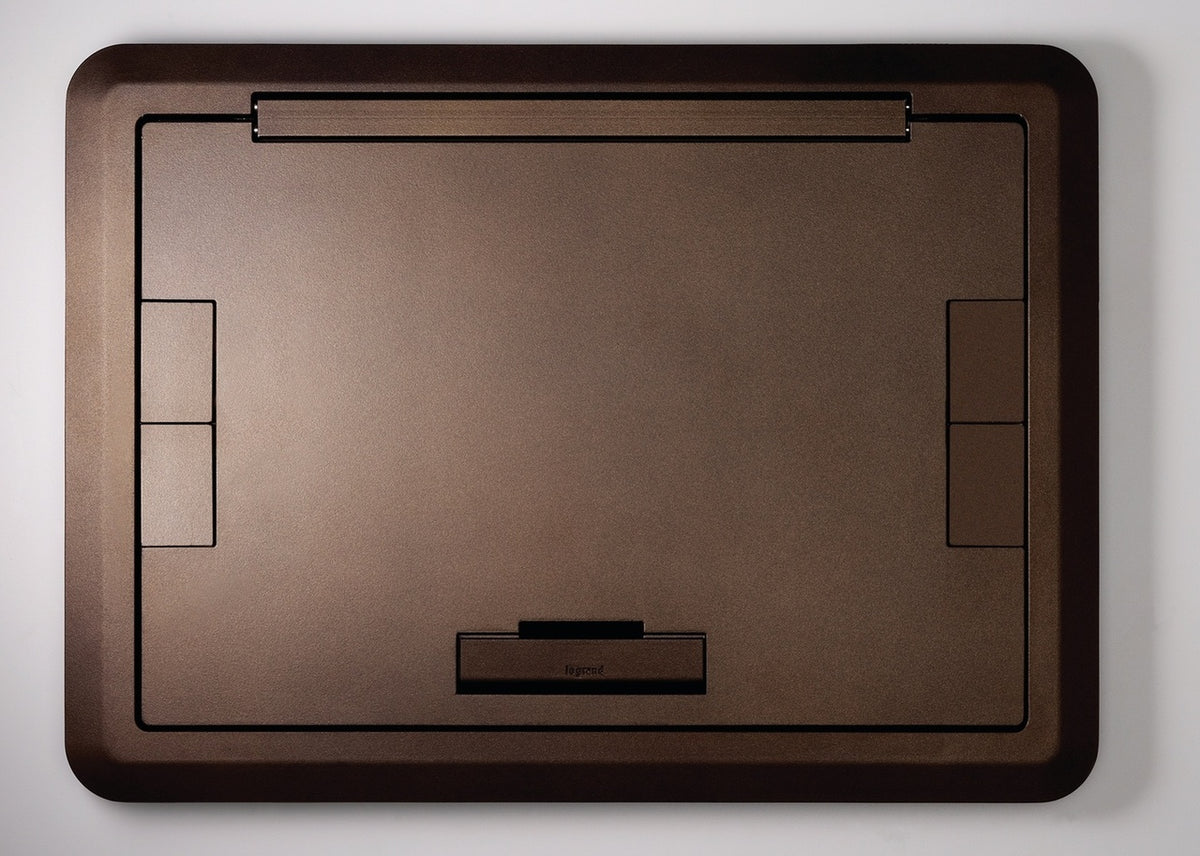 Wiremold EFB6810BTBZTR | Evolution Floor Box Flush Cover, Solid Lid, Bronze, Tamper-Resistant
