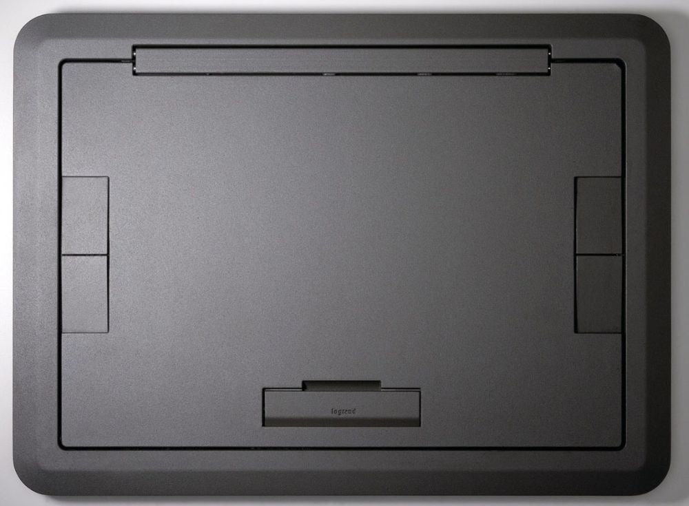 Wiremold EFB6810BTCGYTR | Evolution Floor Box Surface Cover with Solid Lid, Gray, Tamper-Resistant