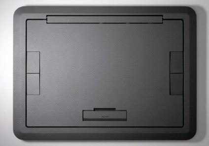 Wiremold EFB6810BTGYTR | Evolution Floor Box Flush Cover, Solid Lid, Gray, Tamper-Resistant