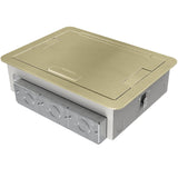 Wiremold EFB6810BTSB | Evolution Floor Box Flush Cover, Solid Lid, Satin Brass