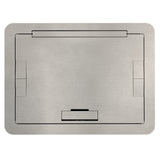 Wiremold EFB6810BTSNTR | Evolution Floor Box Flush Cover, Solid Lid, Satin Nickel, Tamper-Resistant