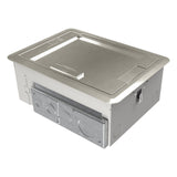 Wiremold EFB6810CTCSN | Evolution Floor Box Surface Cover with Floor Insert, Satin Nickel