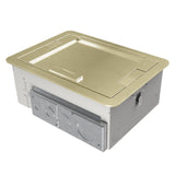 Wiremold EFB6810CTSB | Evolution Floor Box Flush Cover with Floor Insert, Satin Brass