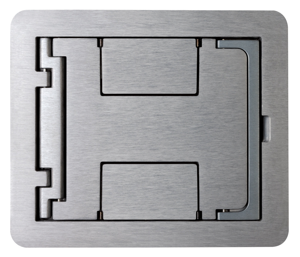 Wiremold FPBTCAL | FloorPort Series Blank Cover, Brushed Aluminum