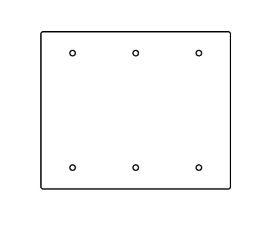 Wiremold RFB119-3SB | RFB9 and RFB11 Series Blank Device Plate