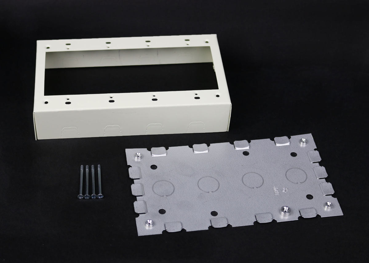 Wiremold V5748-4 | 500/700 Four-Gang Switch and Receptacle Box Fitting