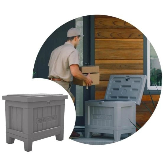 Yale Residential YRBB-MD-KT-CB1K-GRY | Smart Delivery Box with Wi-Fi and Smart Keypad