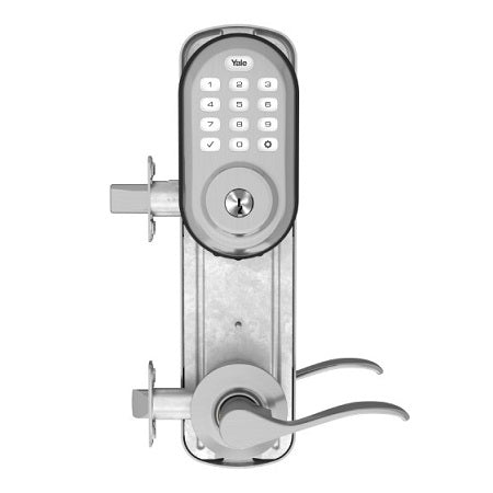 Yale Residential YRC216-ZW2-NW-4-619 | Keyed Deadbolt with Acrylic Push Button Keypad