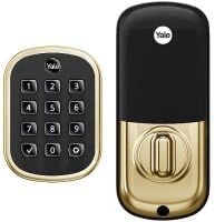 Yale Residential YRD136-ZW2-P05 | Pro SL Key-Free Push-Button Keypad Deadbolt with Z-Wave Plus, Polished Brass
