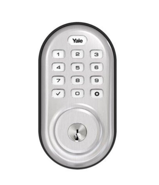 Yale Residential YRD216-CBA-619 | Assure Lock Push Button, Satin Nickel