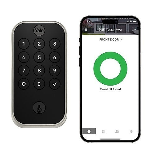 Yale Residential YRD614-CB1-619 | Pro 2 Keypad with Wi-Fi + Connect Bridge, Satin Nickel