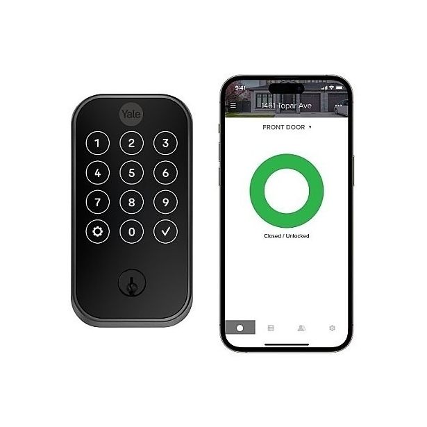 Yale Residential YRD624-CB1-BSP | Pro 2 Touchscreen with Wi-Fi + Connect Bridge, Black Suede