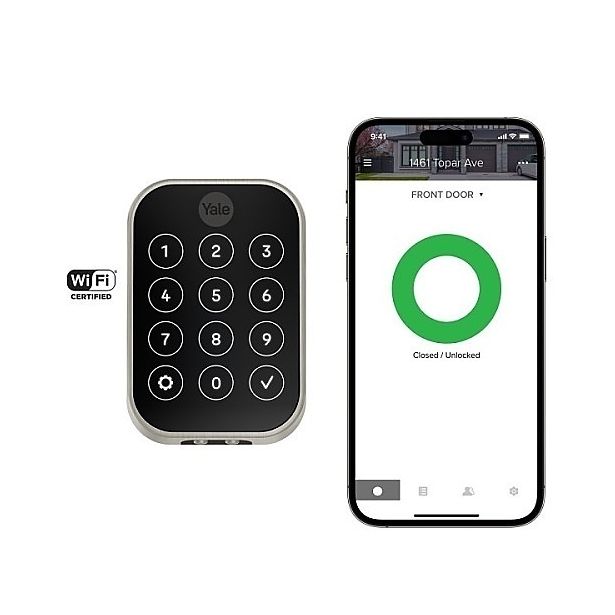 Yale Residential YRD654-WF1-BSP | Pro 2 Key-Free Touchscreen with WiFi, Black Suede