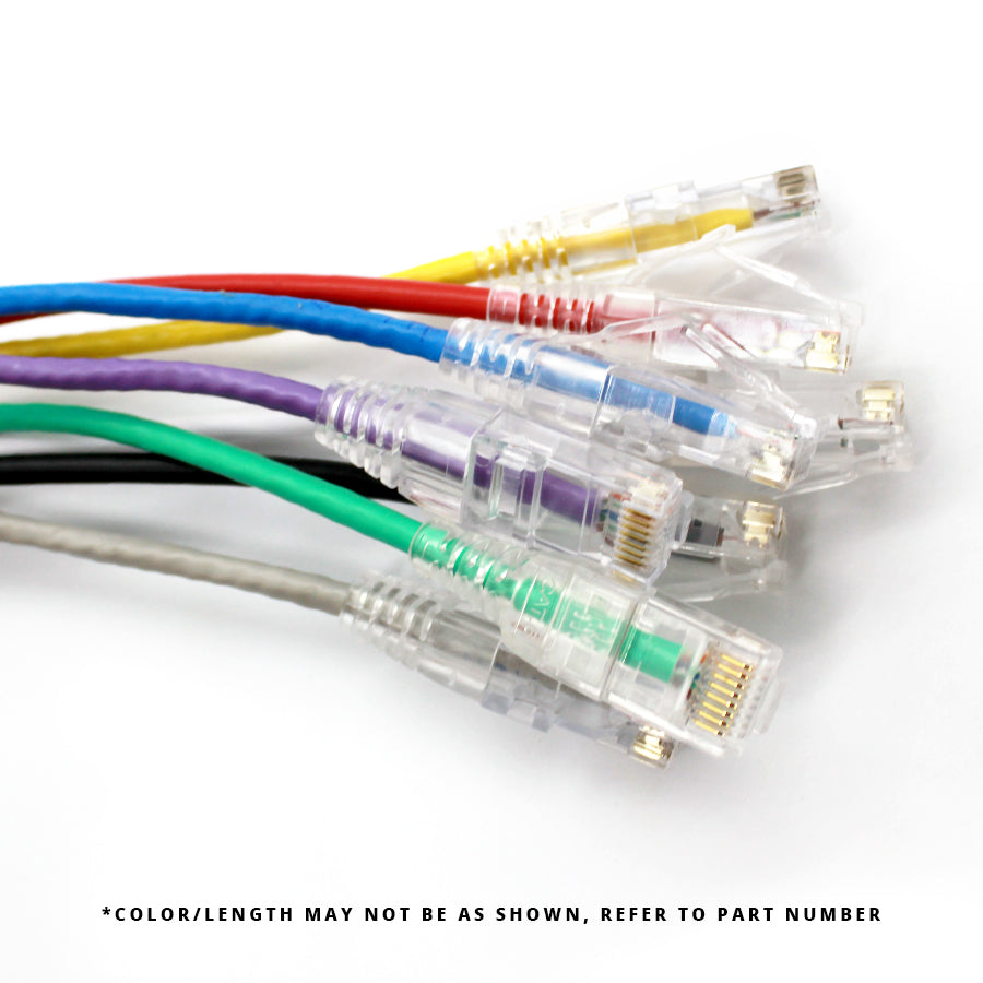 Zero Connect 6M110-003 | Pro Series Cat 6, Mini, UTP, 4-Pair, RJ-45 to RJ-45, 28 AWG, Standard, U.S. Made Copper Patch Cord 3 ft., Blue
