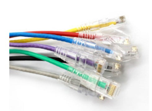 Zero Connect 6M190-010 | CAT6 Mini 4 Pair RJ45 Booted UTP CM 28 AWG Purple 10 Feet