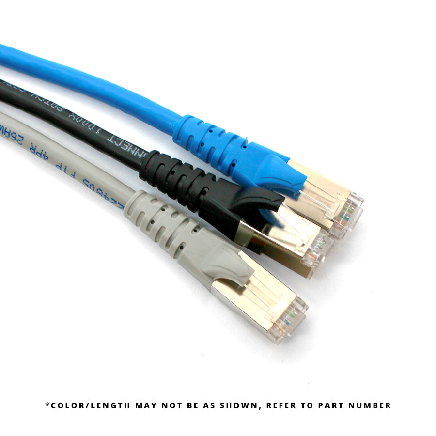Zero Connect S6A110-007 | Pro Series Cat 6A, 26 AWG STP, Stranded, RJ-45 to RJ-45, 4-Pair, Booted, Copper Patch Cord 7 ft., Blue