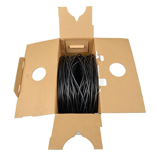 Tripp-Lite A224-01K-BK | RG6/U Quad-Shield CMR-Rated Coaxial Cable, Black, 1000 ft. (304.8 m)