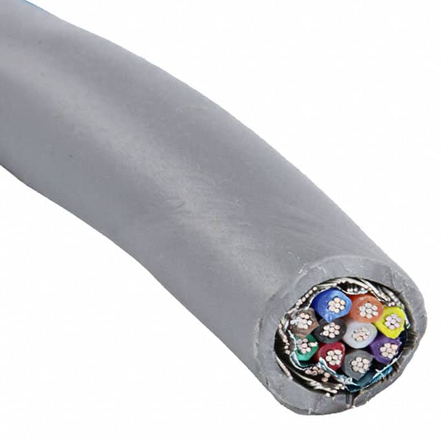 Alpha Wire 6346 SL001 | 10 Conductor Multi-Conductor Cable Slate 22 AWG Foil, Braid 1000.0' (304.8m)