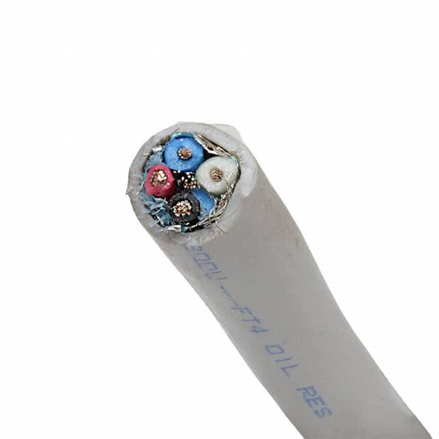 Alpha Wire 6451 SL001 | 4 (2 Pair Twisted) Conductor Multi-Pair Cable Slate 15 AWG, 18 AWG Foil, Braid 1000.0' (304.8m)
