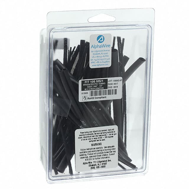 Alpha Wire F105MS/1 BK032 | Heat Shrink Kit 2 to 1 Black