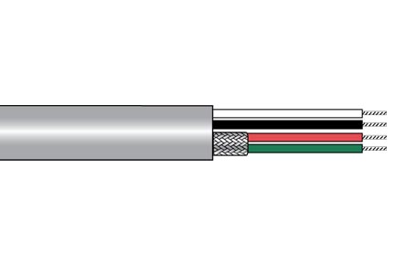Alpha Wire 1243/5 SL001 | Communication-Control-Industrial-Cable, 5 Composite, 22_22 AWG, Unshielded, PVC Jacket, PVC Insulation, 0.195 Jacket Diameter, 0.02 Jacket Thickness, 7/30 Stranding