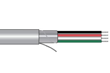 Alpha Wire 1299/20C SL001 | Communication-Control-Industrial-Cable, 20 Conductor, 22 AWG, Foil, 300 V, PVC Jacket, PVC Insulation, 0.33 Jacket Diameter, 0.032 Jacket Thickness, 7/30 Stranding