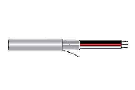 Alpha Wire 2400C SL001 | Communication-Control-Industrial-Cable, 2 Conductor, 24 AWG, Foil, 300 V, PVC Jacket, PE Insulation, 0.156 Jacket Diameter, 0.02 Jacket Thickness, 7/32 Stranding