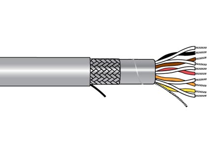 Alpha Wire 5299C SL001 | Xtra-Guard-Performance-Cable, 9 Pair, 20 AWG, 300 V, PVC Jacket, PVC Insulation, 0.515 Jacket Diameter, 0.032 Jacket Thickness, 7/28 Stranding