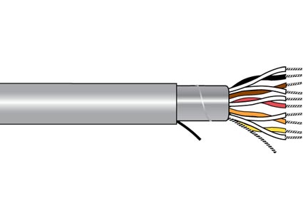 Alpha Wire 5938 SL001 | 4 (2 Pair Twisted) Conductor Multi-Pair Cable Slate 28 AWG Foil 1000.0' (304.8m)