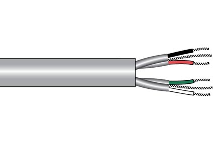 Alpha Wire 6076C SL001 | COMPOSITE CABLE, 24 AWG - 6 PAIRS 7 STRANDED TC PP INSULATION, ALUM/MYL TAPE SHIELDED W/DRN PVC, JACKET SLATE