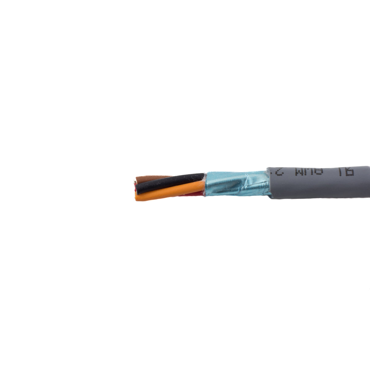 Alpha Wire 77111 SL001 | ECOCABLE, 22AWG, 4 Conductor, (7/30) Stranding, Foil, MPPE, 1000 FT, Slate
