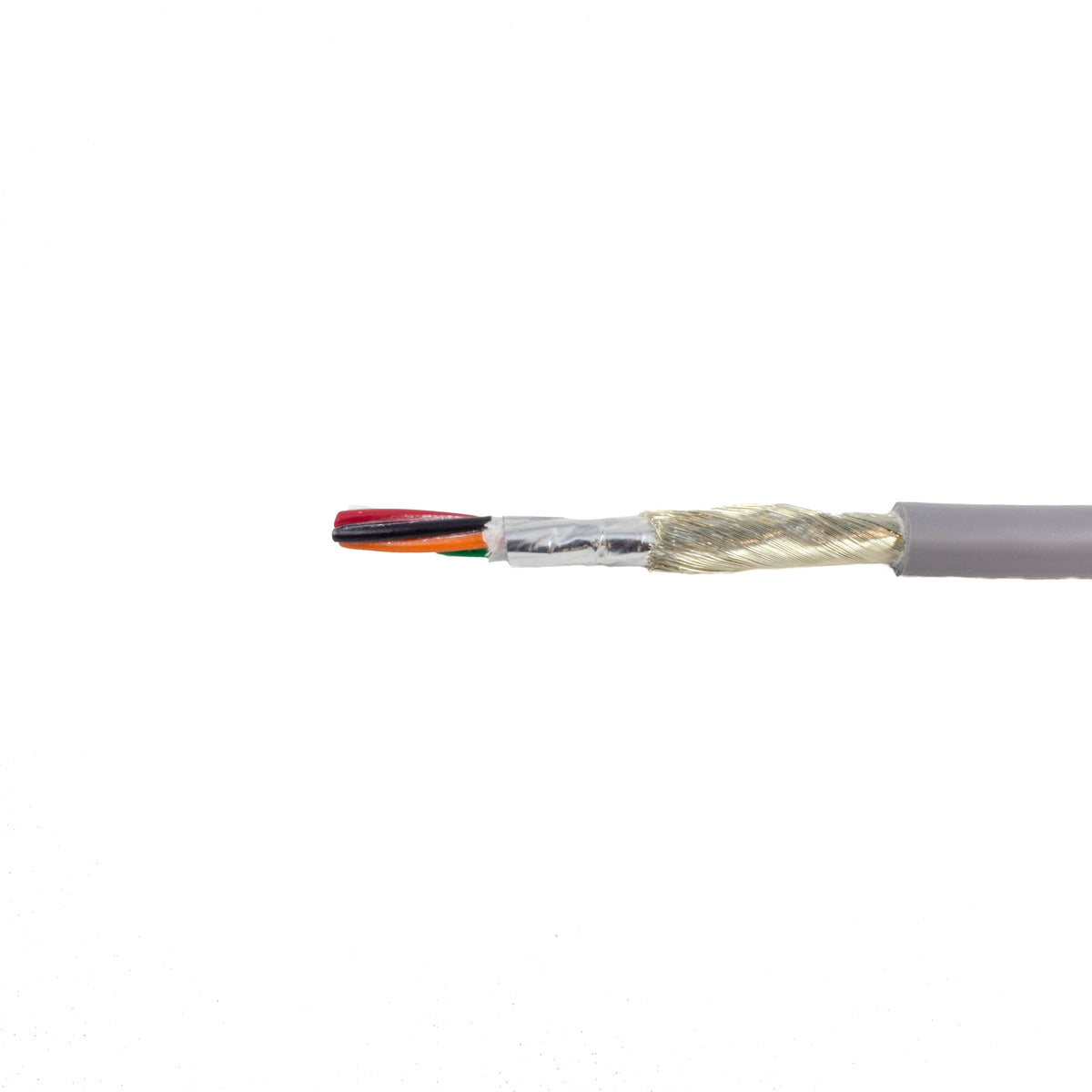 Alpha Wire 8672002CY SL001 | 4 (2 Pair Twisted) Conductor Multi-Pair Cable Slate 20 AWG Foil, Braid 1000.0' (304.8m)