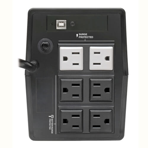 Tripp-Lite AVRT650U | 650VA 480W Line-Interactive UPS with 6 Outlets - AVR, 120V, 50/60 Hz, USB, Tower